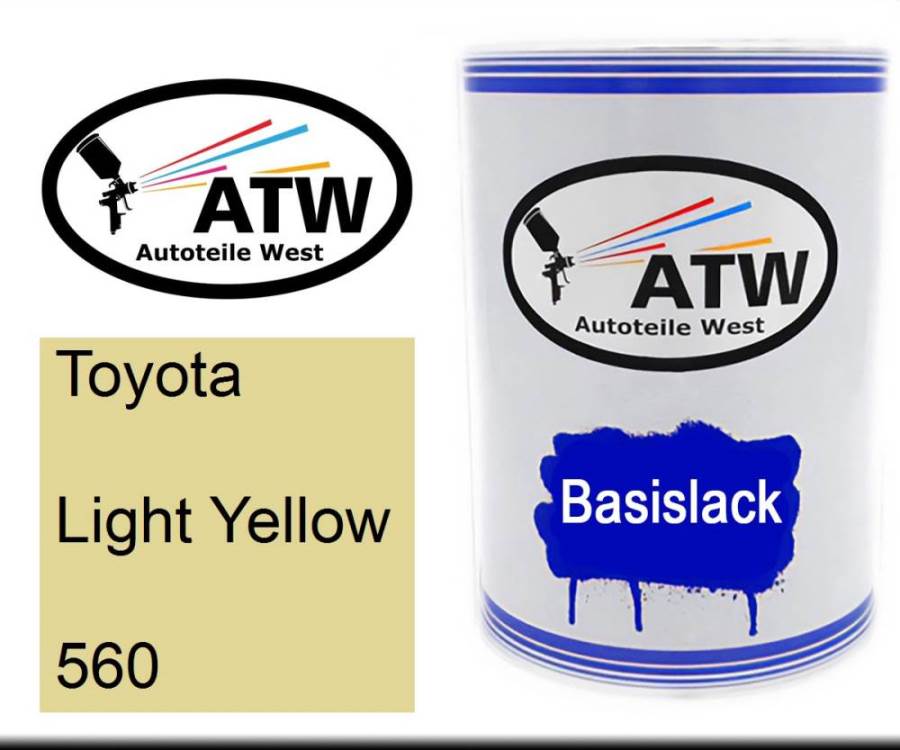 Toyota, Light Yellow, 560: 500ml Lackdose, von ATW Autoteile West.